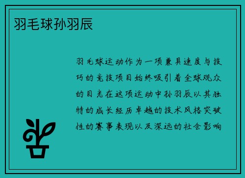 羽毛球孙羽辰